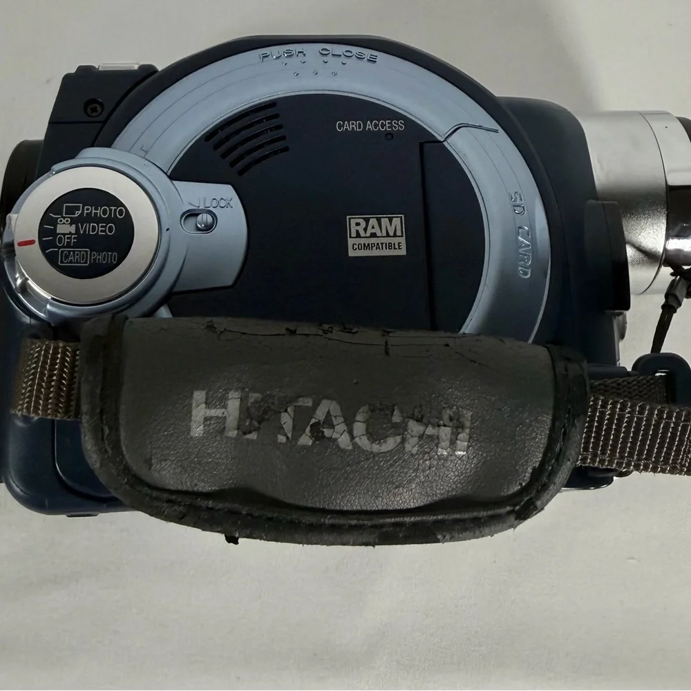 Hitachi Silver & Blue DVD Camcorder with Accessories